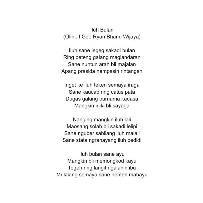 Iluh Bulan - BASAbaliWiki